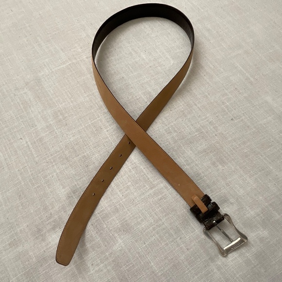 Brown Alligator Sterling Silver 925 Buckle Men’s Luxurious Belt Size 115/100 NEW - Picture 11 of 15